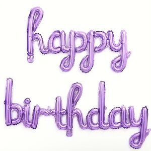 Purple Happy Birthday Balloon Set